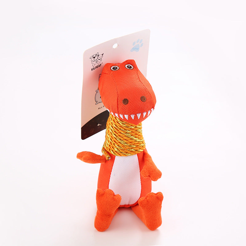 Plush Dinosaur Squeaky Dog Chew Toy