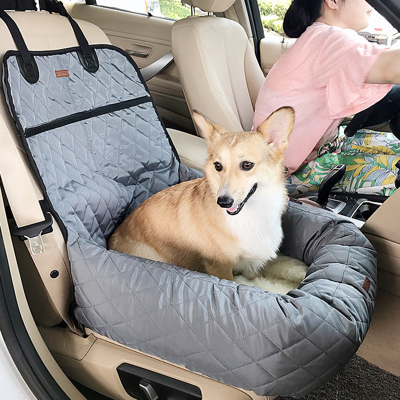 Multifunctional Dog Car Bed with Thick Cushion