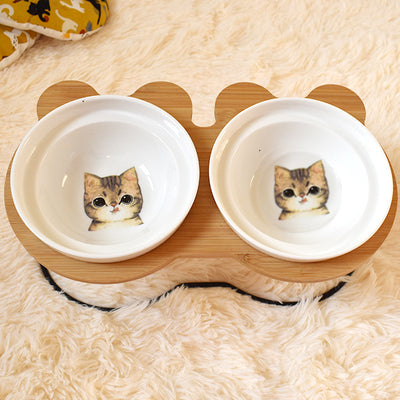 Elevated Dog Food and Water Bowl Stand