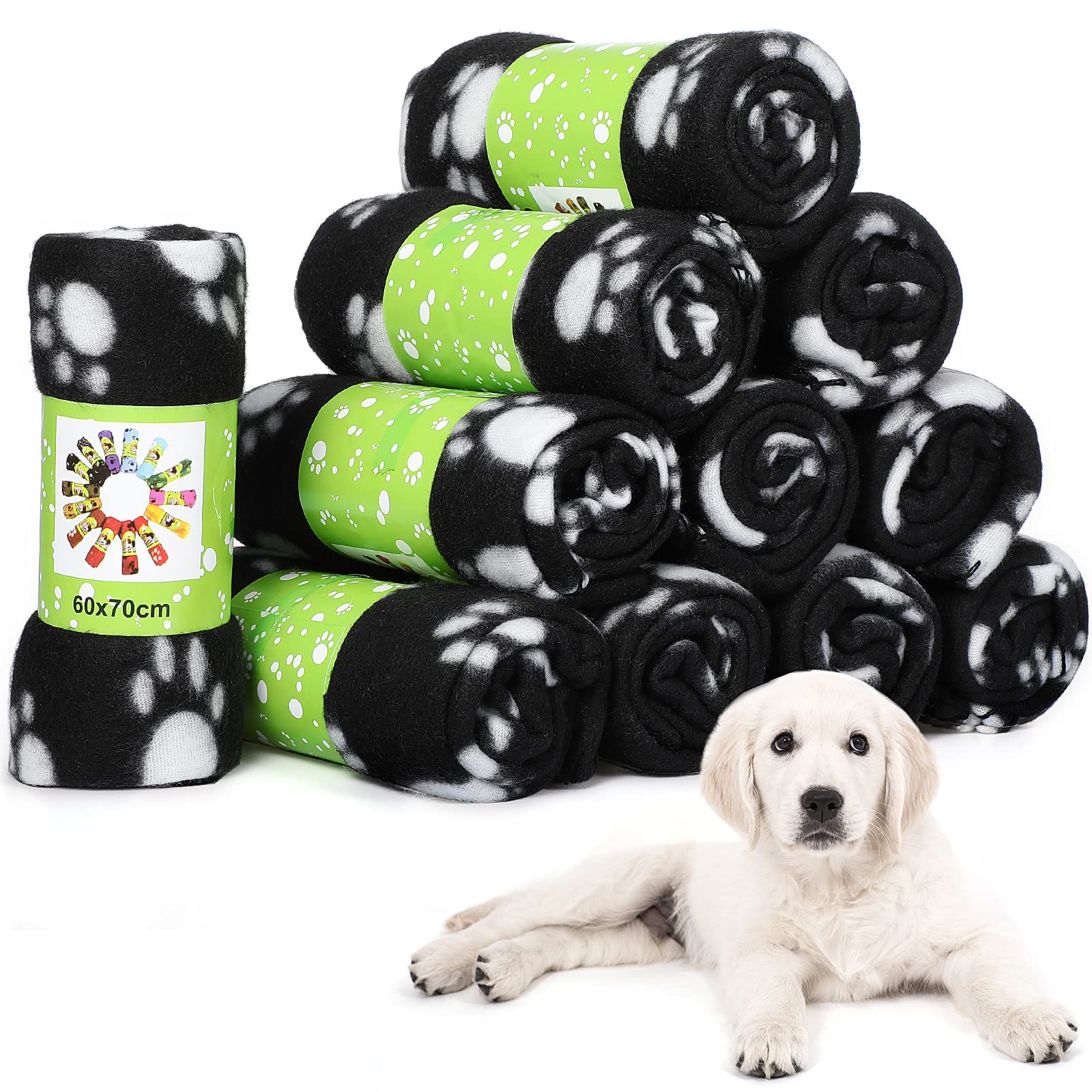 Fleece Puppy Blankets, 12 Pack