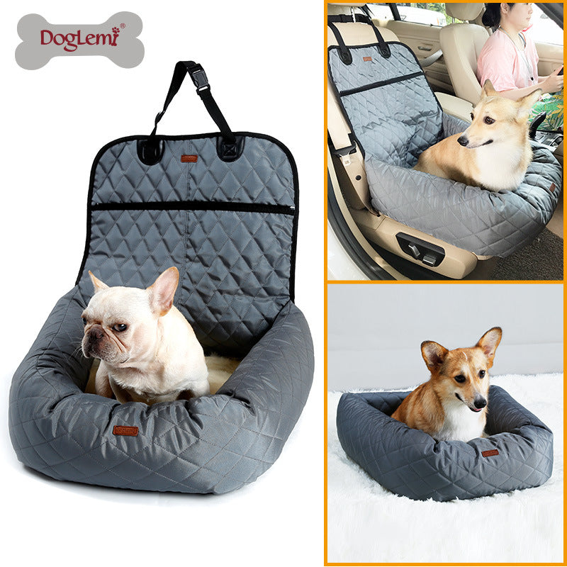 Multifunctional Dog Car Bed with Thick Cushion