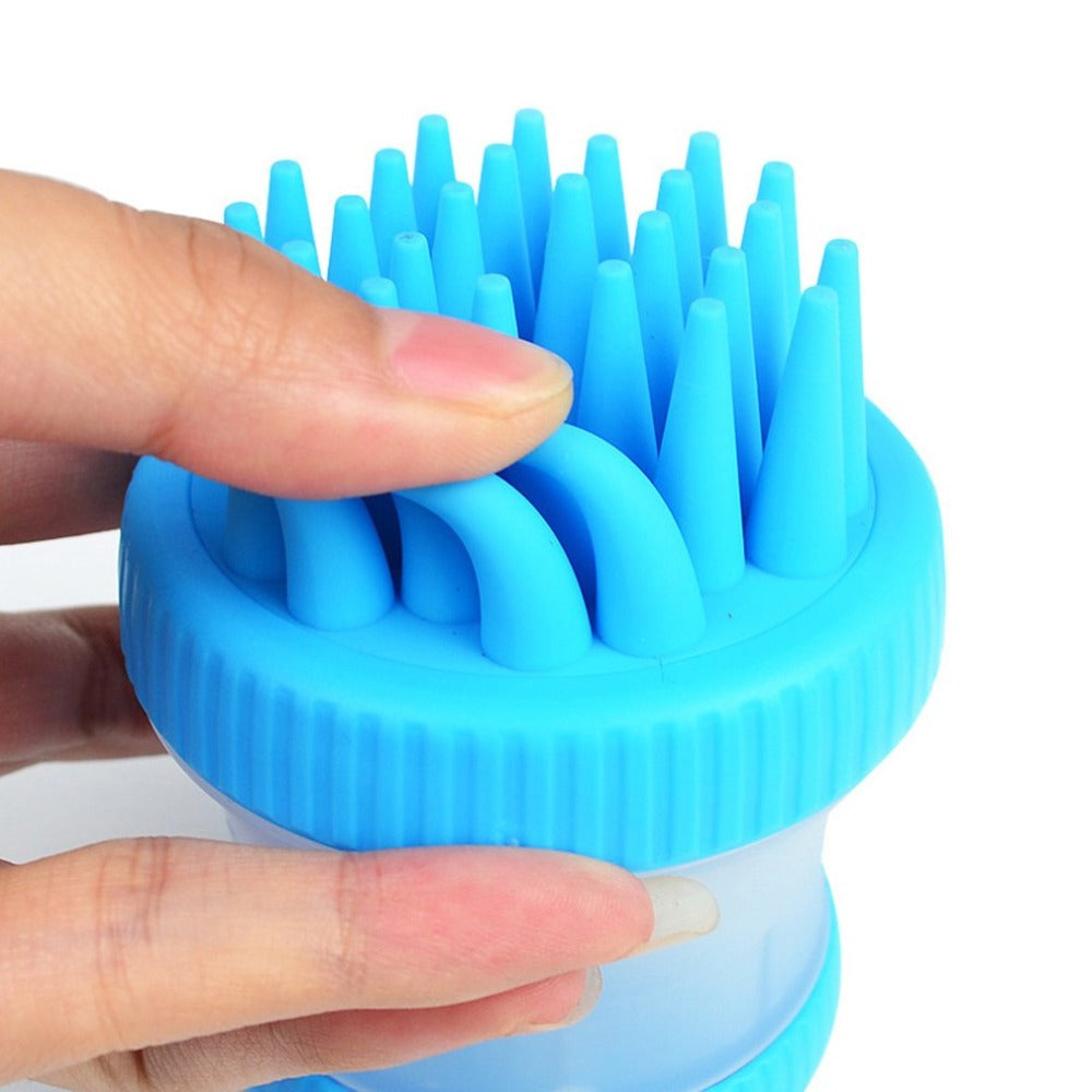 Dog Bath Brush with Massage Comb
