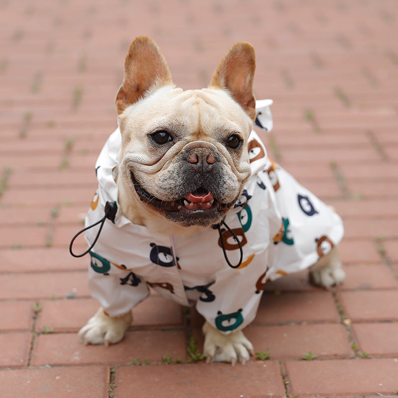 Waterproof Bulldog Raincoat for Puppies