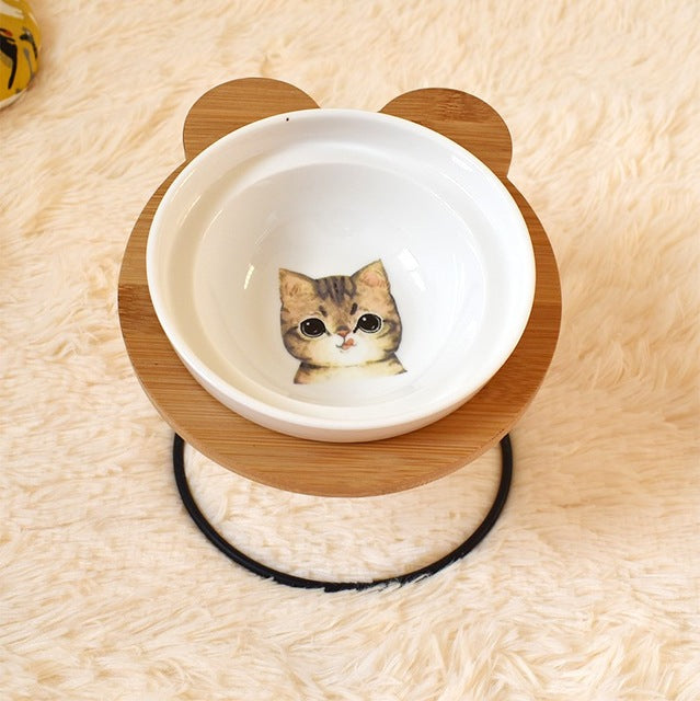 Elevated Dog Food and Water Bowl Stand