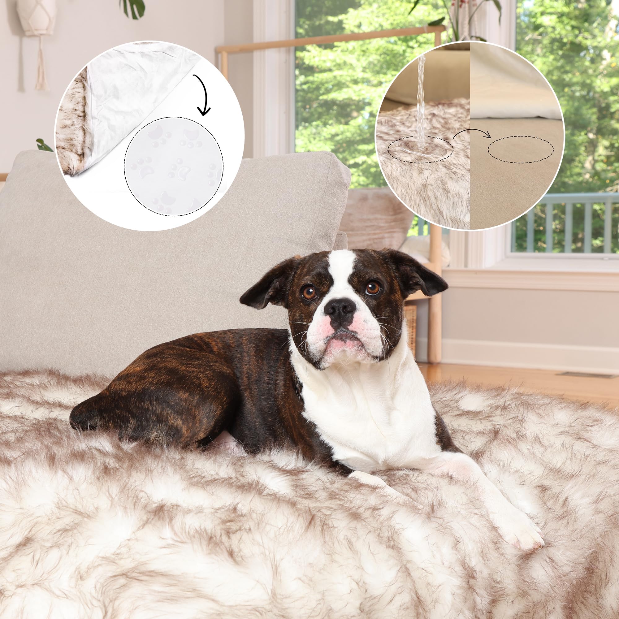 Faux Fur Waterproof Dog Blanket