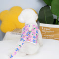Floral Dog Harness Shirt with Built-In Leash Ring