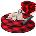 Waterproof Plaid Dog Blanket, 2 Pack