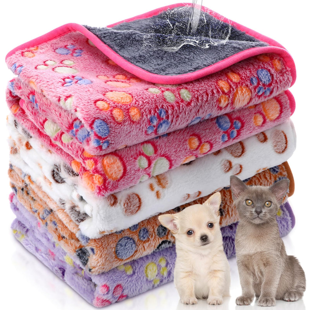 Waterproof Fleece Dog Blankets, 4 Pack