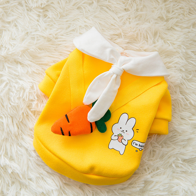 Cartoon Print Dog Clothes for Autumn and Winter
