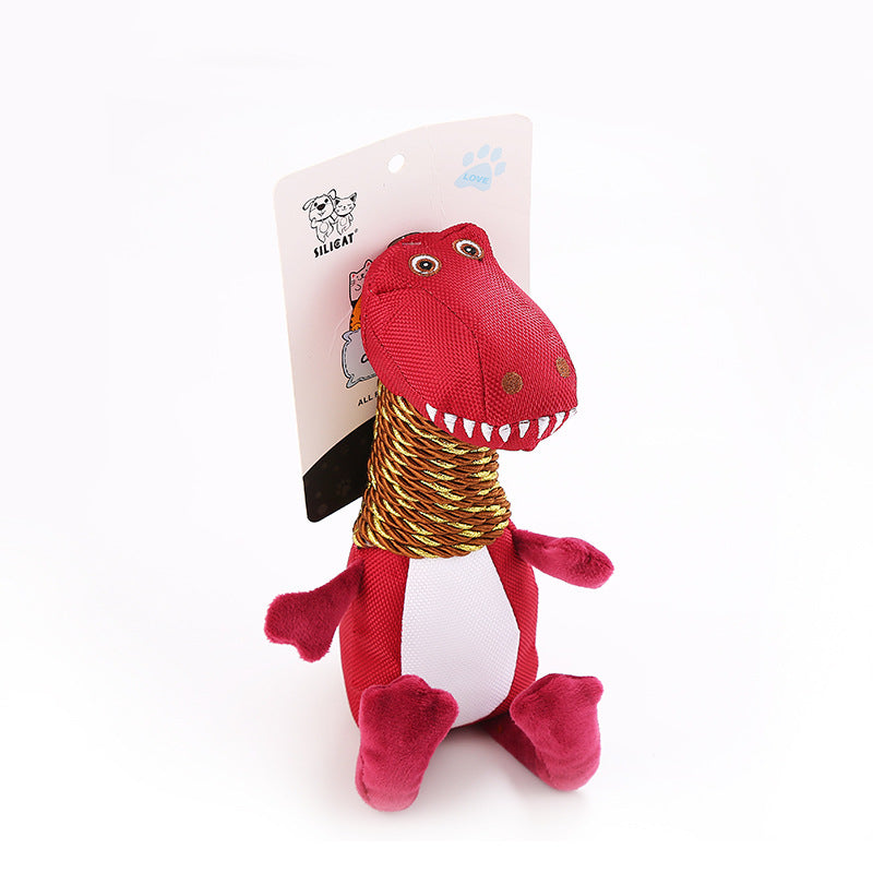 Plush Dinosaur Squeaky Dog Chew Toy