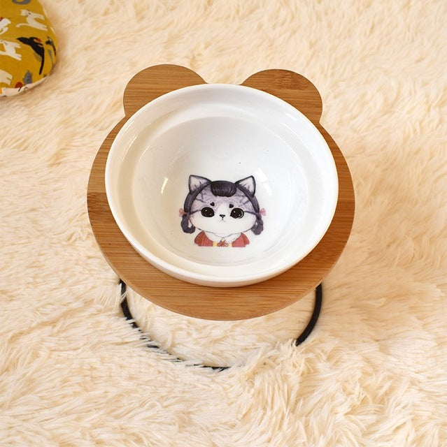 Elevated Dog Food and Water Bowl Stand