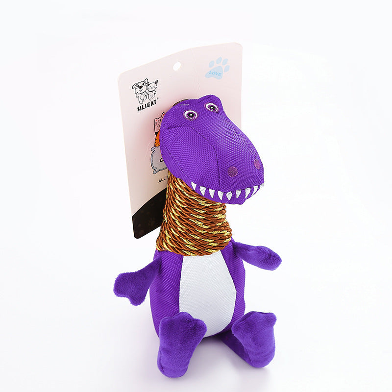 Plush Dinosaur Squeaky Dog Chew Toy