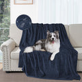 Navy Waterproof Flannel Dog Blanket