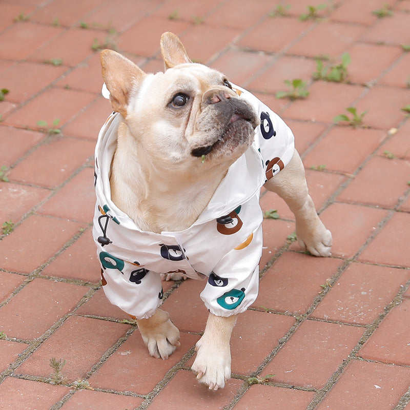 Waterproof Bulldog Raincoat for Puppies