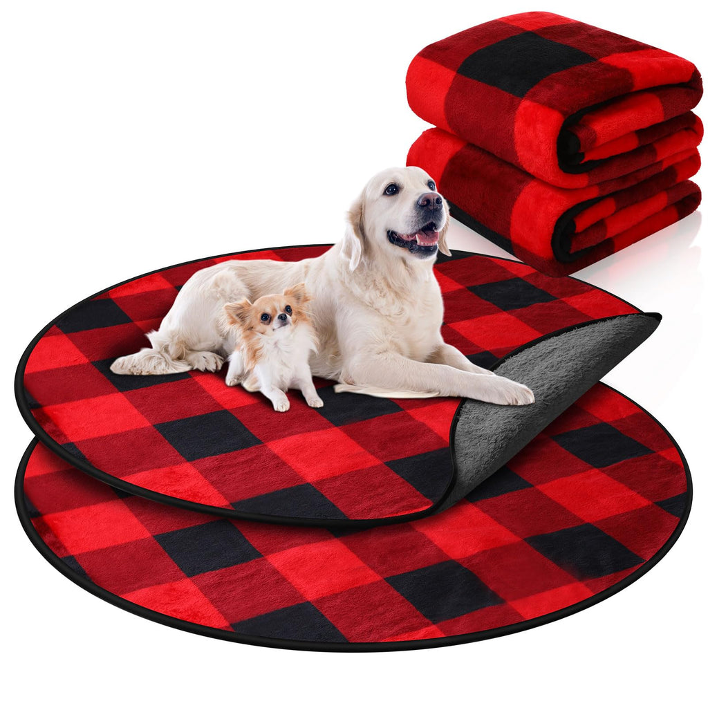Waterproof Plaid Dog Blanket, 2 Pack