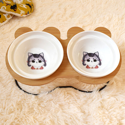 Elevated Dog Food and Water Bowl Stand