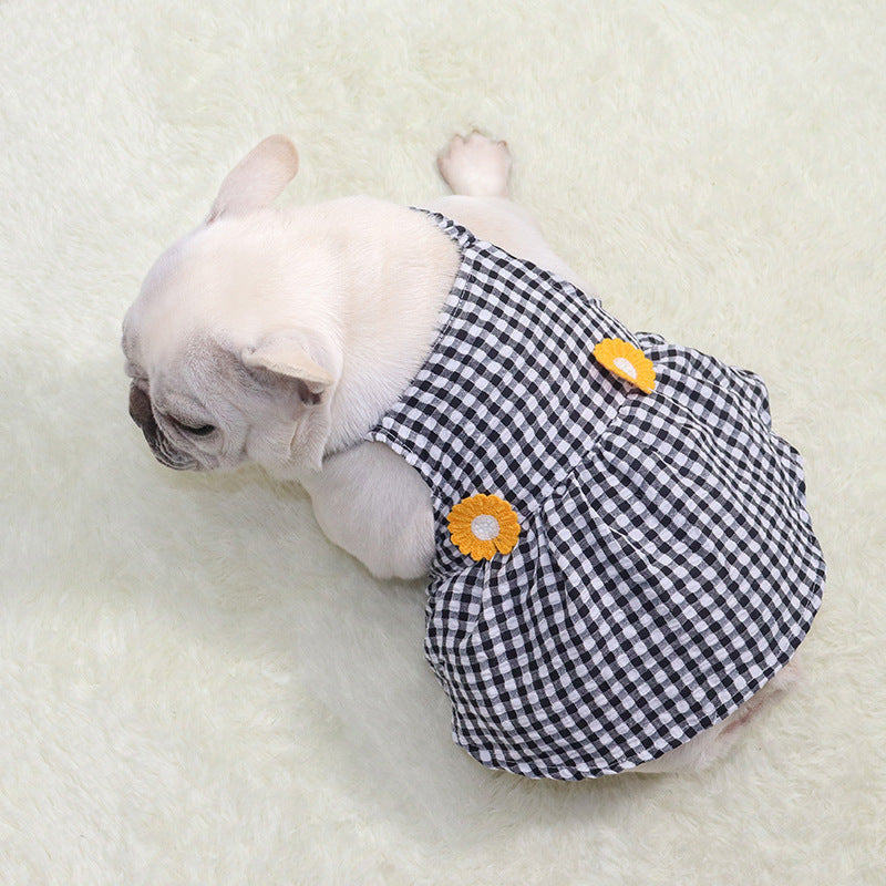 Tutu Skirt Dress with Suspenders for Dogs
